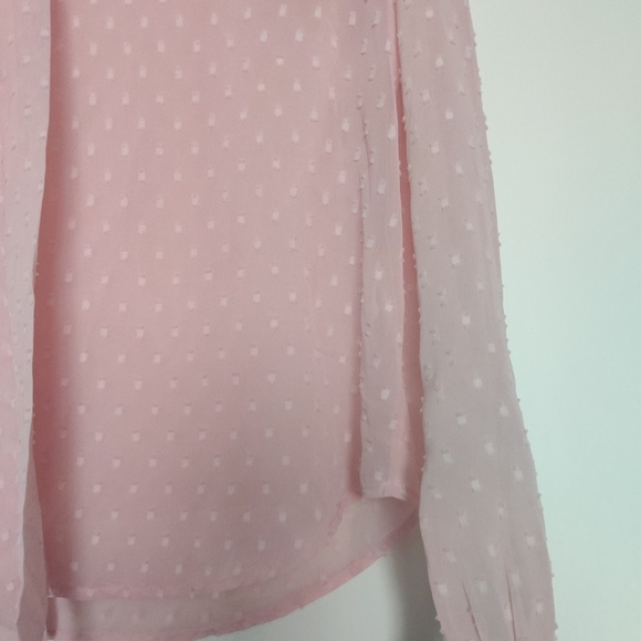 Avec Les Filles Blush Pink Relaxed Fit Textured Blouse – Size XS (NWT) - Picture 4 of 9